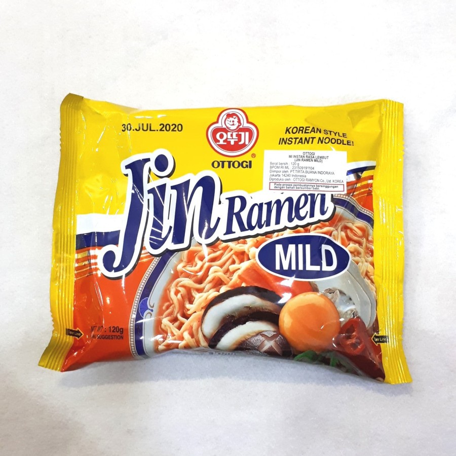 Ottogi Jin Ramen Mild 120gr Korea Otogi Mie Korean Noodle