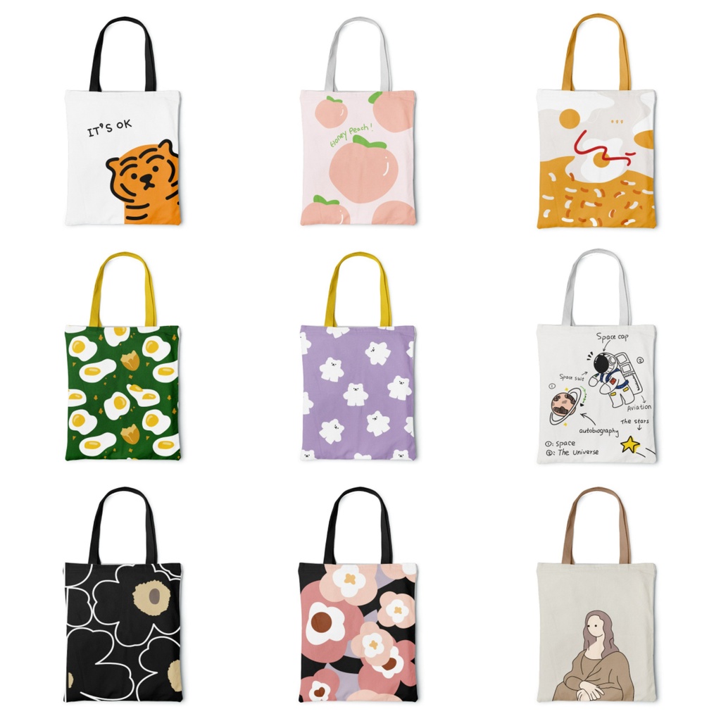 FINOM ALL VARIANT ONE - Tote Bag Sablon Premium Kanvas Twill