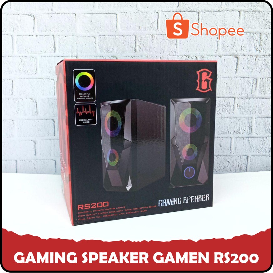 41279 | SA-RS200 Black | Speaker Aktif Gaming Robot RS200 Colorful Light and Bass