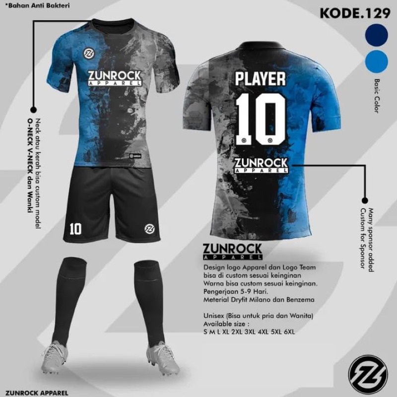 JERSEY FUTSAL BOLA BAJU PRINTING SUBLIM SETELAN OLAHRAGA BADMINTON VOLLY BASKET BULUTANGKIS SEPEDA V