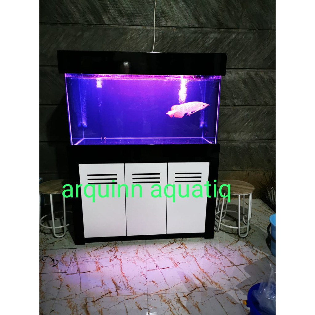 Aquarium Dan Kabinet 120 L60 T 60 Fullset Cocok Buat Ikan Arwana