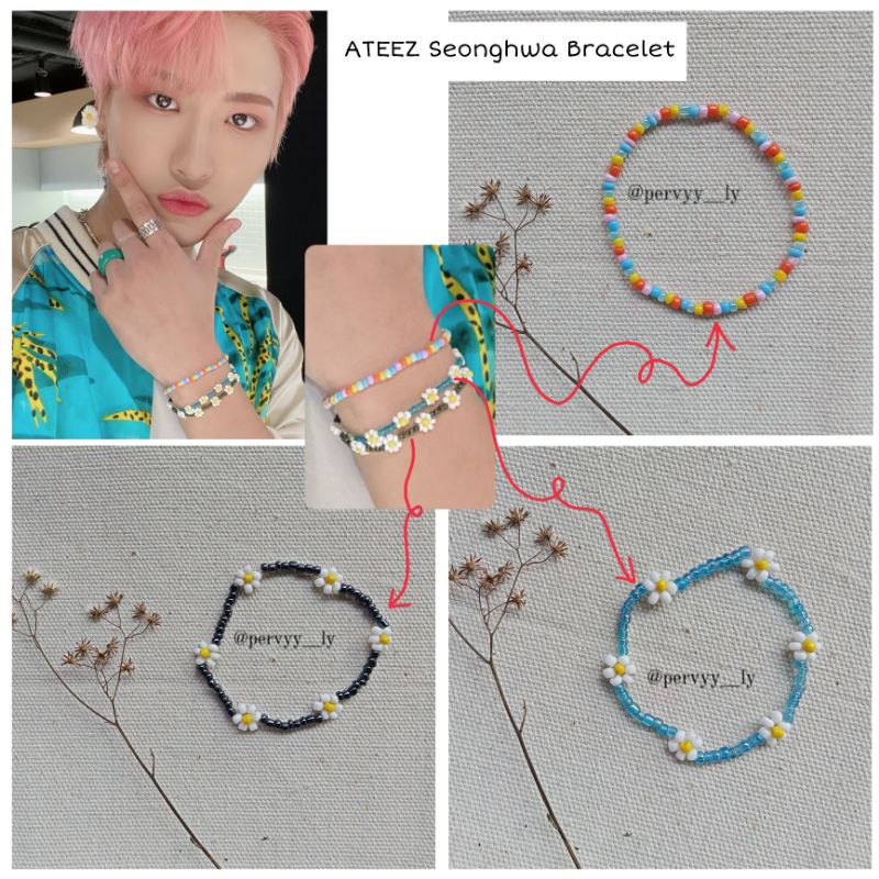 ATEEZ Seonghwa Bracelet - Gelang Seonghwa ATEEZ - KPOP - Gelang Manik Beads
