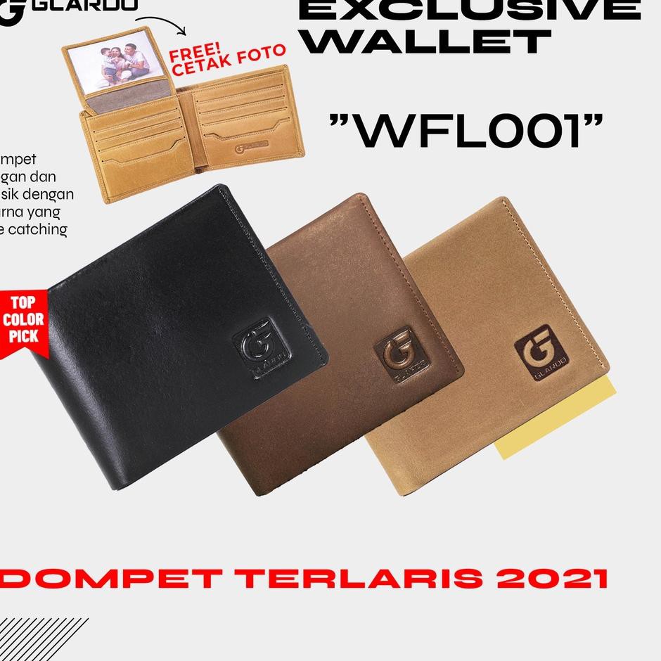 (BEST SELLER) DOMPET KULIT PRIA GLARDO WFL001 | KULIT SAPI ASLI | GARANSI 2 TAHUN IJ57 57