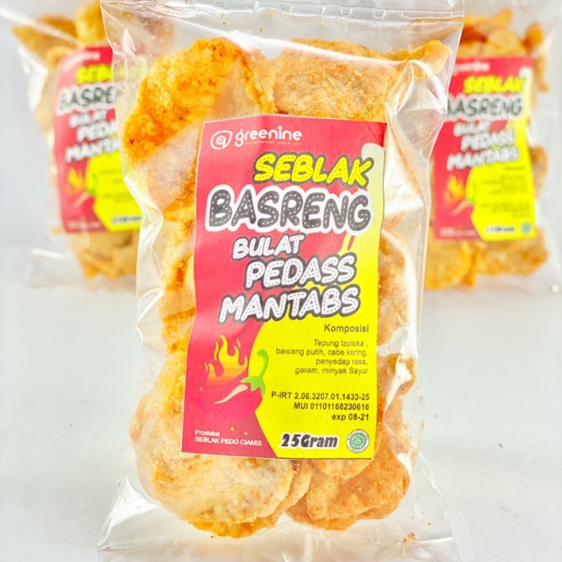 

Easrumart Seblak Basreng Bulat Pedas Enak gurih Renyah Sipis Pedo Ciamis 25G