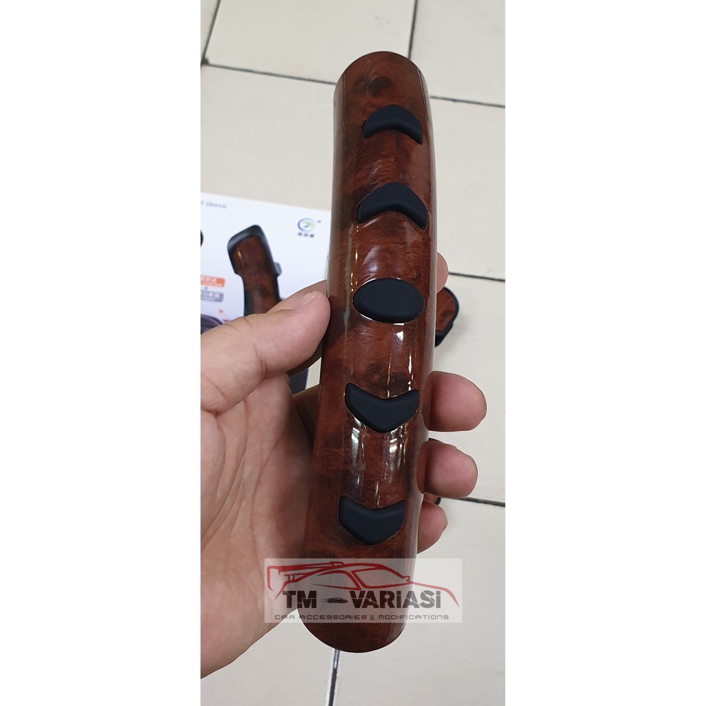 4D Cover Sarung Pelindung Stir Mobil Wood Anti Slip