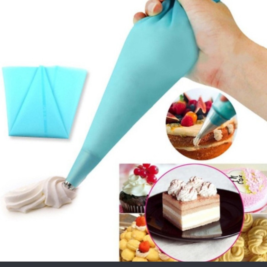 Piping bag silikon set icing bags kue cake decoration baking pastry on