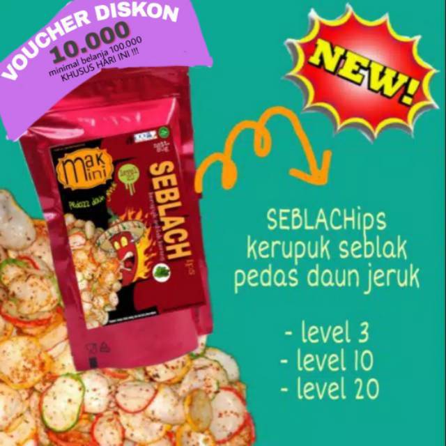 

MAKMINI SEBLACHips (kerupuk seblak kering) 80gr