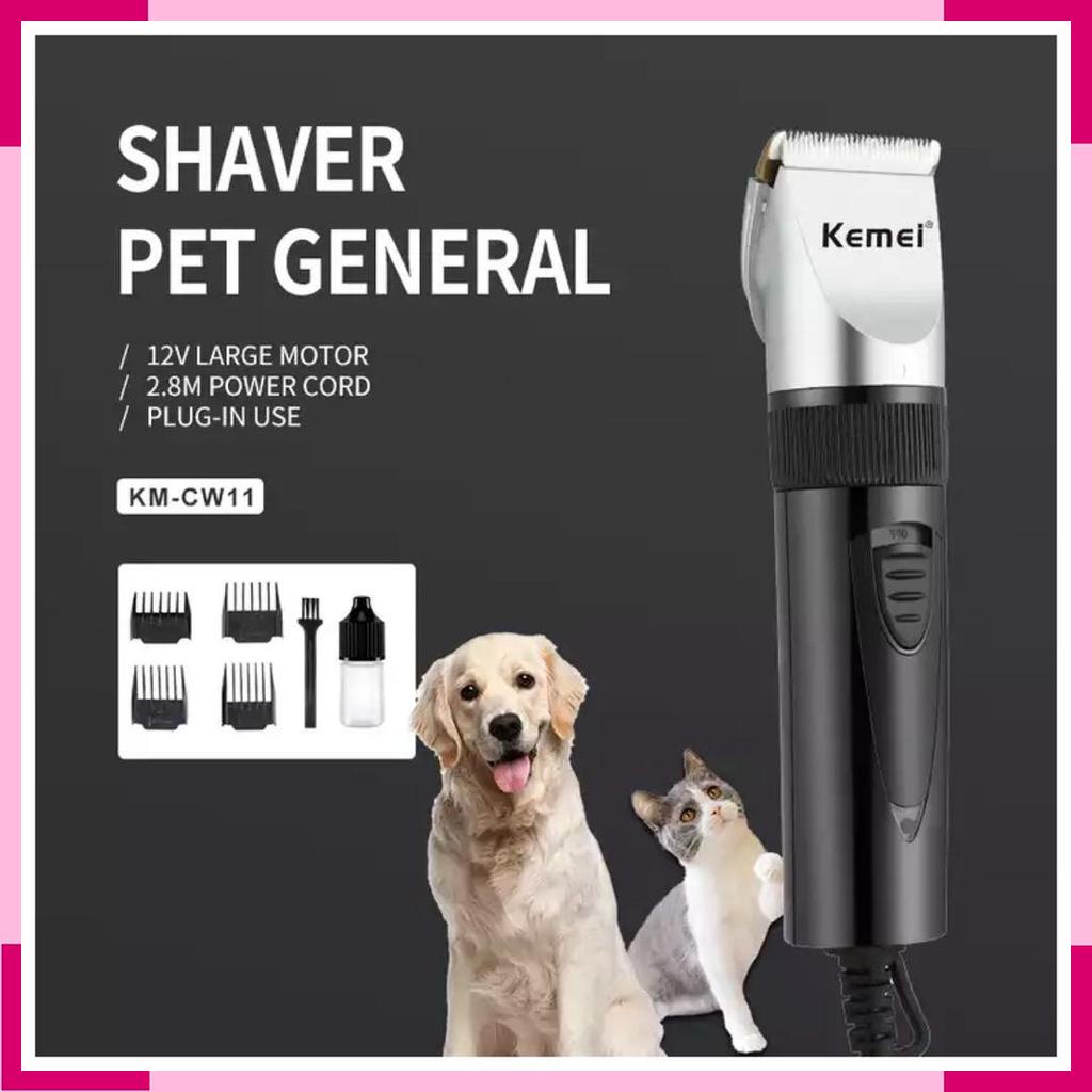 KEMEI CW11 Pet Clipper Listrik Alat Cukur Potong Bulu Hewan Anjing Kucing Kelinci KM CW11 KMCW11