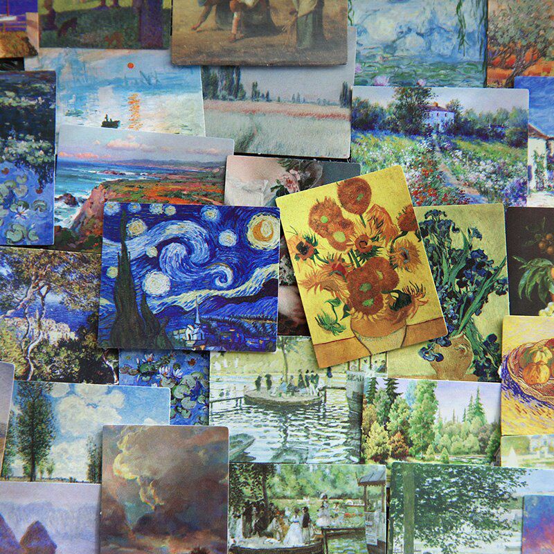 

Sticker Oil Painting Flowers 45pcs