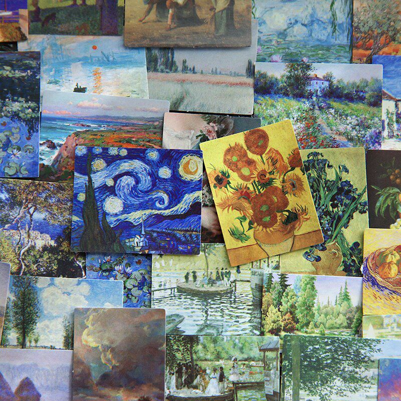 Sticker Oil Painting Flowers 45pcs