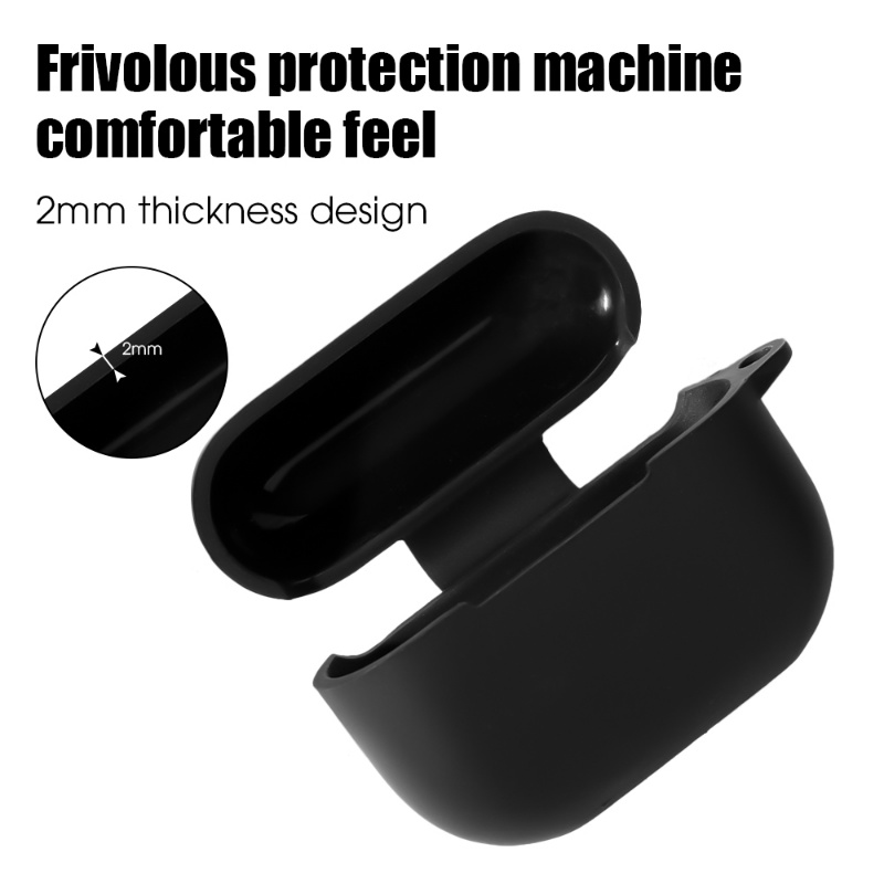 IPHONE Soft Case Silikon Cover Proteksi Headset Airpods Pro 2 Multi Warna Portable Kualitas Tinggi + Kait 360° Pelindung Penuh