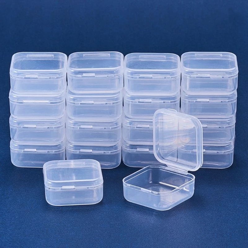 6 Pcs Clear Jewelry Storage Boxes Necklace Organizers Rings Case Earrings Holder Siamese Clamshell Jewelry Container