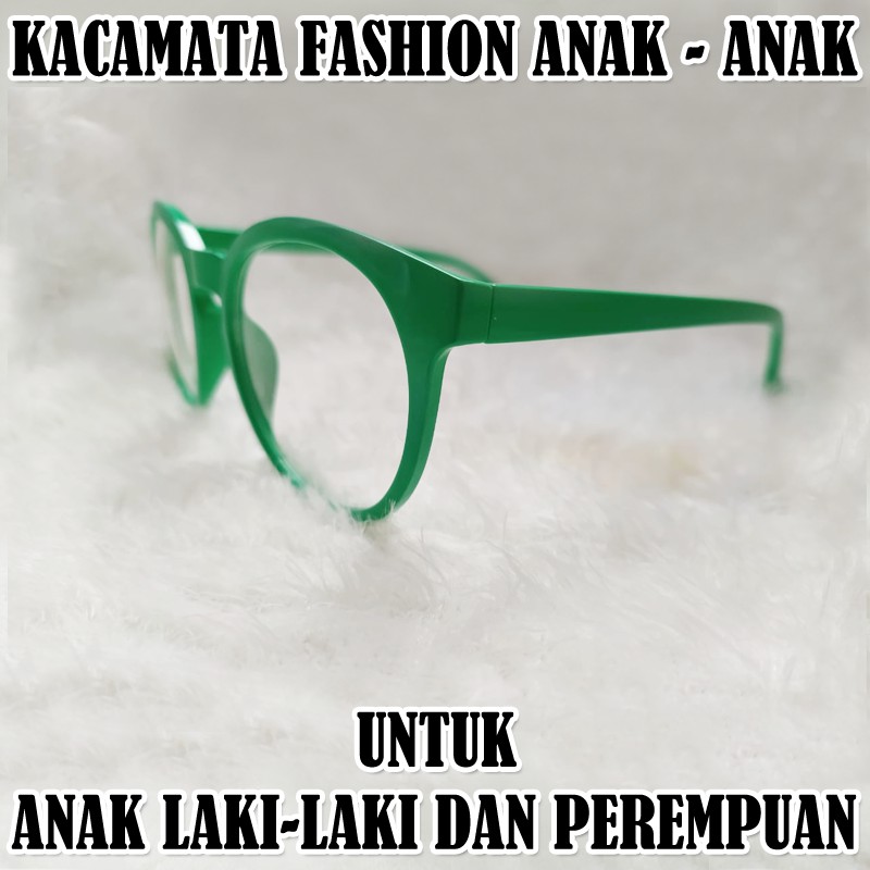 Kacamata Anak anak Fashion Oval Transparan Kids Glasses Unisex Kaca mata Anak  Bulat Oval Multicolor