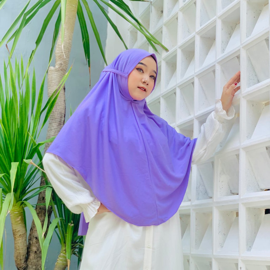 Hijab Instan Bergo Emilia XL Tali instan kaos Bergo-3