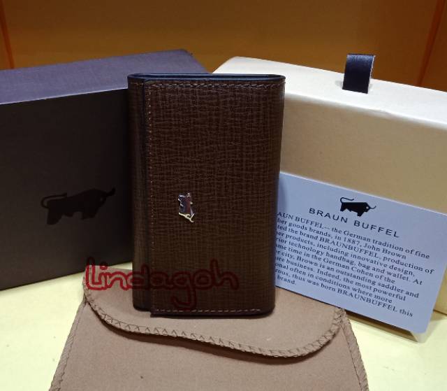 Dompet braun buffel gantungan kunci kulit kualitas super premium pria wanita