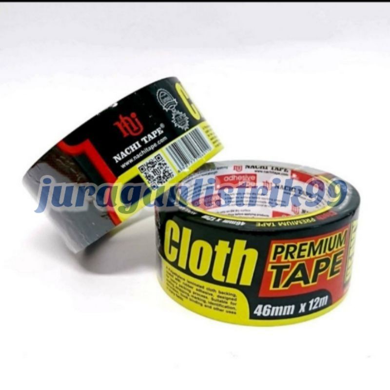 

Lakban Kain Hitam Nachi Cloth Tape 46mm / 2" Inch x 12mm