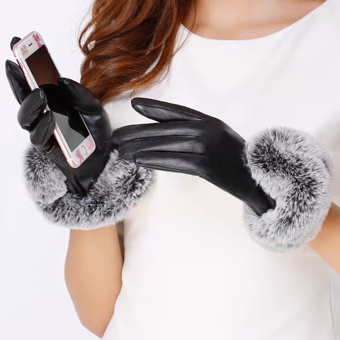 Sarung tangan bulu musim dingin dewasa touch screen gloves winter