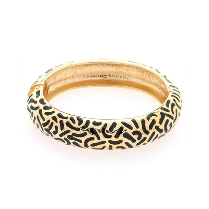 1901 Jewelry Gelang Makah Lapis Emas - Gelang Pria Wanita dengan Batu Swarovsky, Ukuran Dapat Disesuaikan 18-20cm