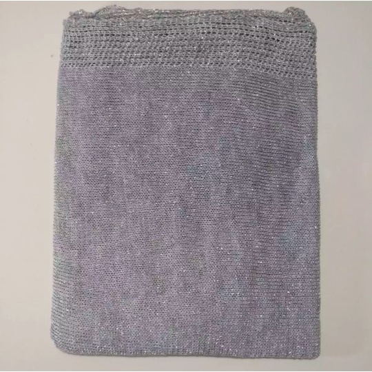PASHMINA RAJUT GLITTER / PASHMINA GLITTER RAJUT / HIJAB PENGANTIN / JILBAB PENGANTIN / HIJAB RAJUT / JILBAB RAJUT  / RIAS PENGANTIN / MUA /-silver