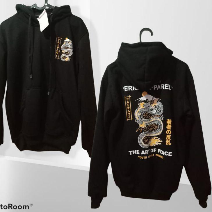 Terbaru.. bisa COD] HODIE ERIGO NAGA HITAM / SWEATER HOODIE PRIA DAN WANITA