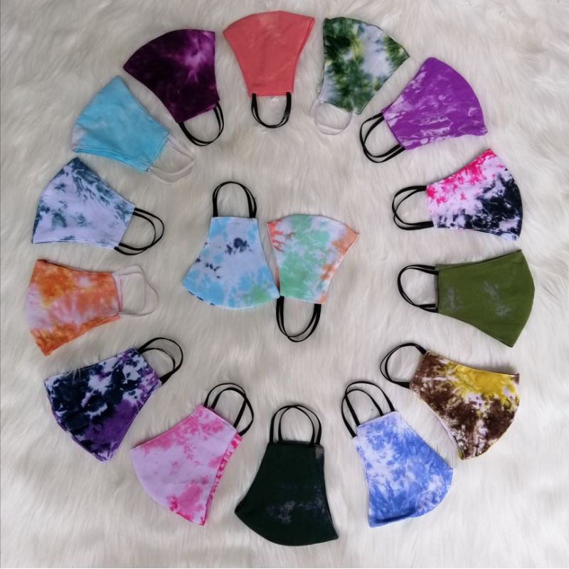 Masker Tie Dye 3ply Earloop (With Filter) RANDOM 3pcs, 6pcs, 12pcs