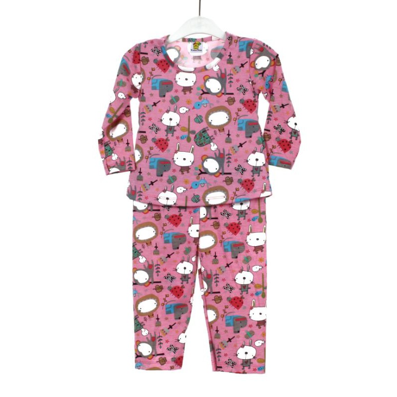 SETELAN FASHION PAKAIAN BAJU ANAK PEREMPUAN 1-2 TAHUN MOTIF BONEKA