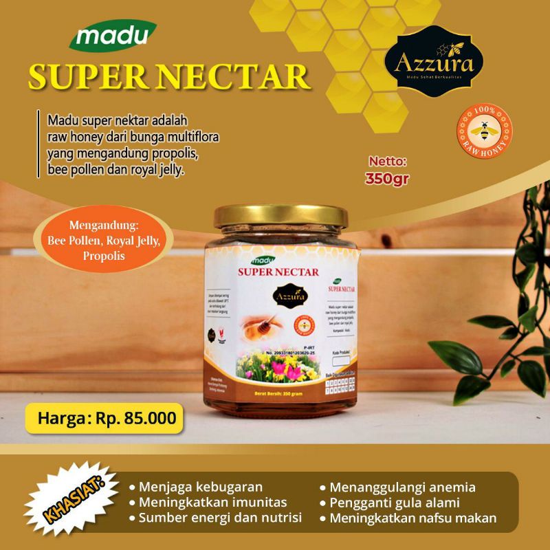 

Madu Murni Raw Honey Azzura Super Nectar 350gr Asli 100% Kualitas Terbaik