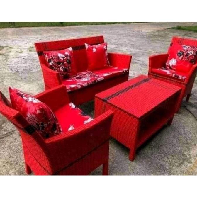 Bu723 Kursi Sofa Tamu Minimalis Rotan Sintetis Dessertolshop