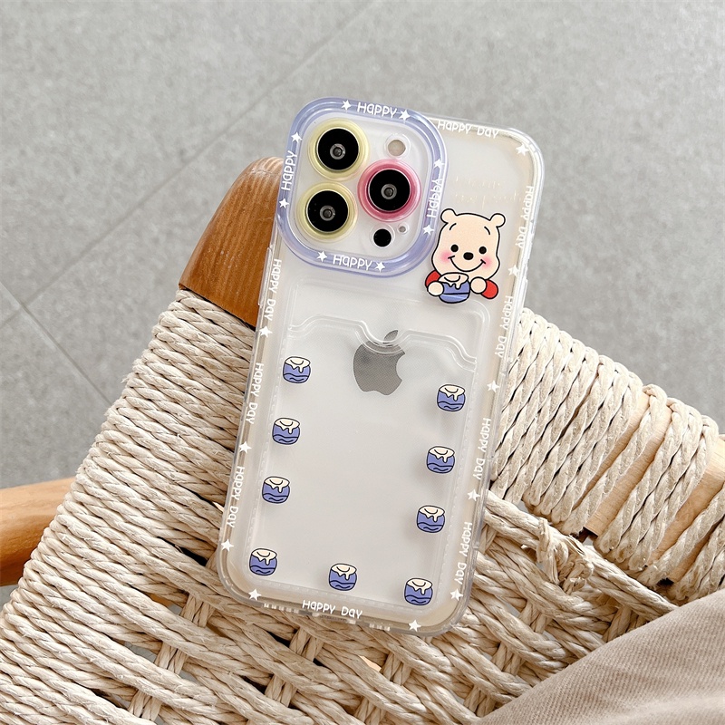 Soft Case TPU Motif Kartun Winnie Pooh Untuk IPhone 14 13 11 Pro Max 8 7 Plus X XS XR