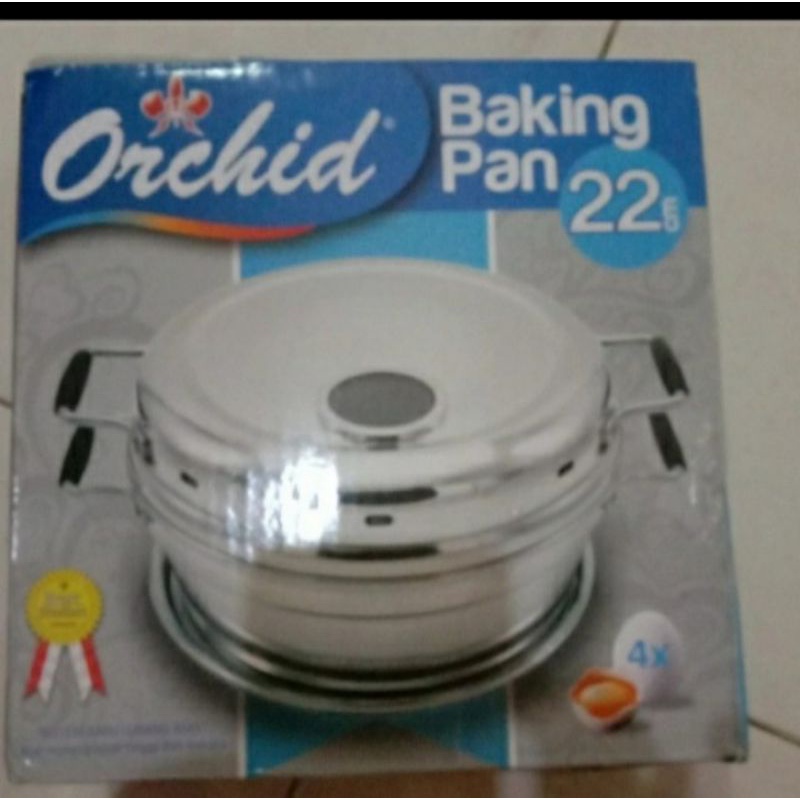 

Baking pan Orcid ukuran -22CM untuk 4 telor/untuk manggang kue bolu -aluminium