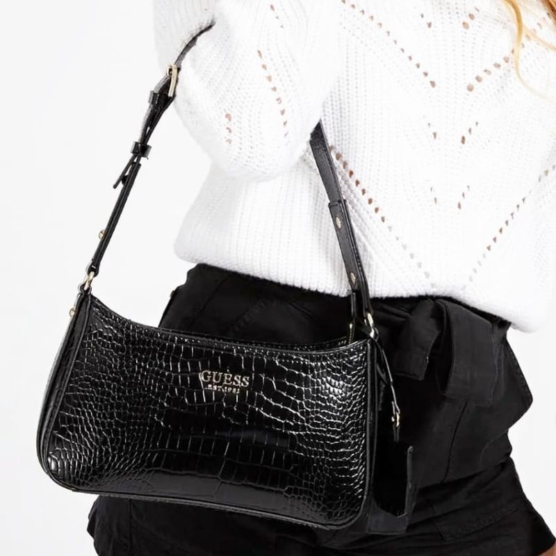 GUESSS georgiana top zip shoulder bag