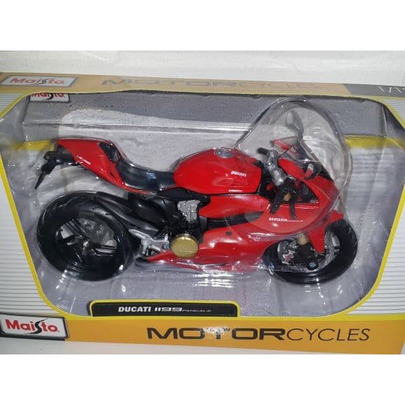 Diecast Ducati - Diecast New Ray Vespa - Diecast Motogp Ducati 1199 Panigale Red Skala 1:12 Maisto