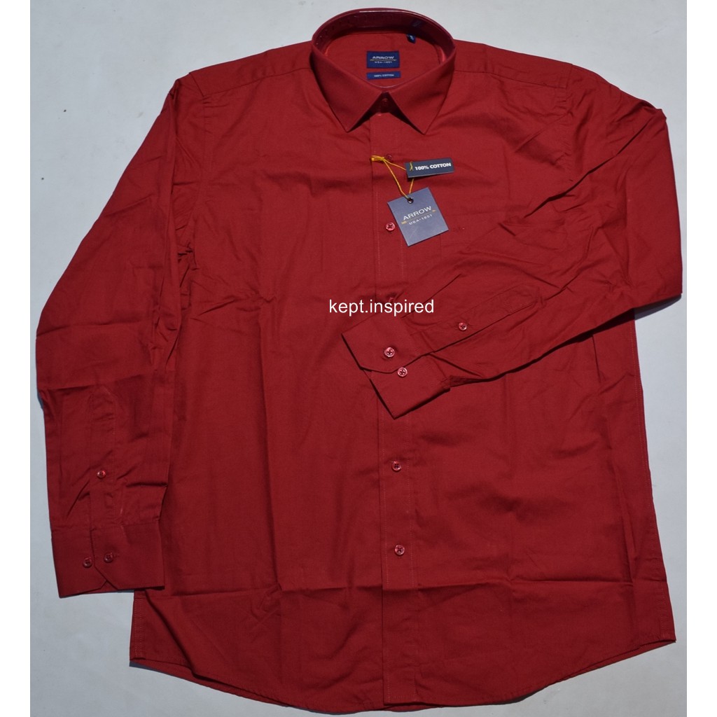 (BISA COD) Promo Murah Kemeja Pria Baju Pria Branded Brand ARROW Kemeja Formal Pria Lengan Panjang M