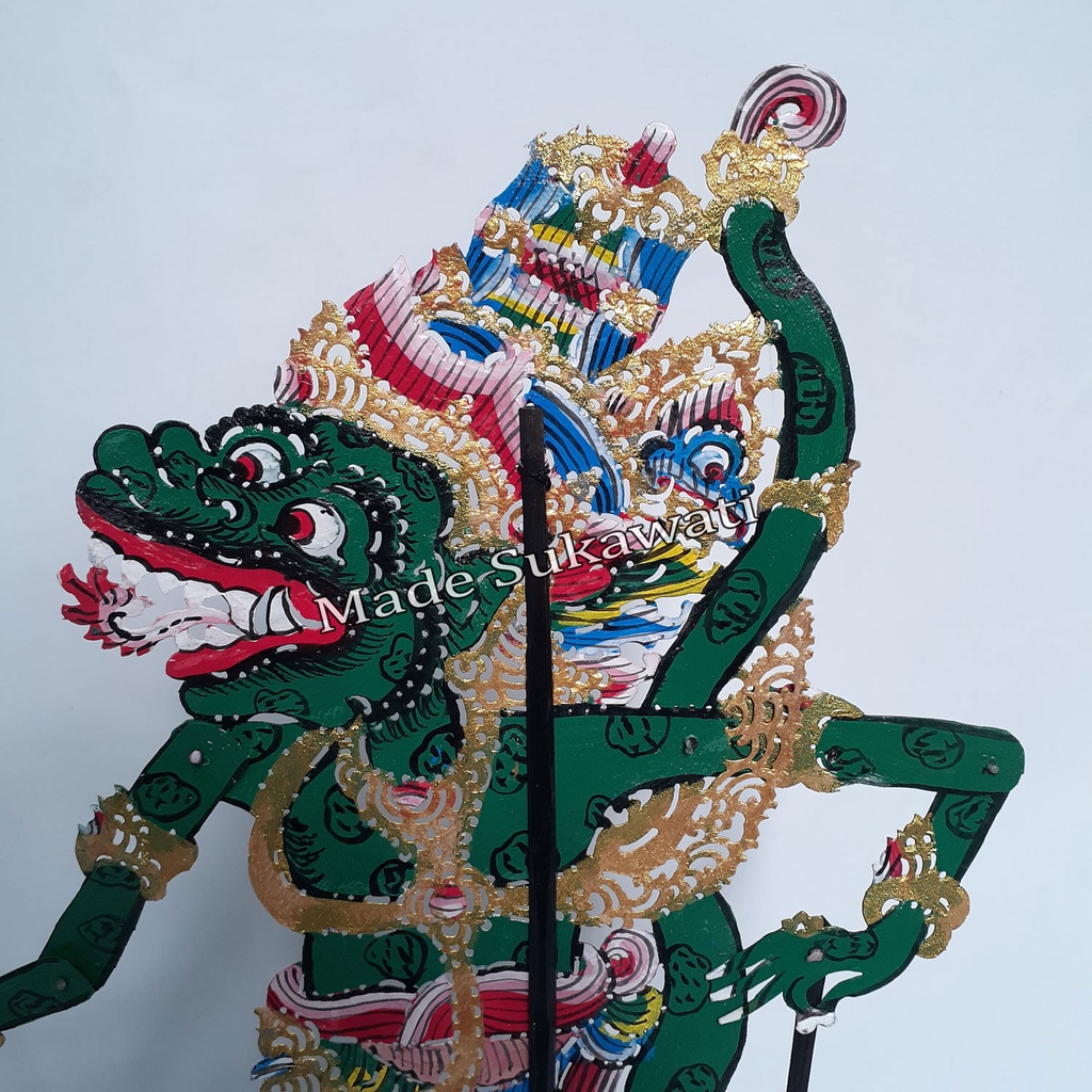 Kerajinan wayang kulit Tokoh Antaboga ukir bali Hiasan Handmade