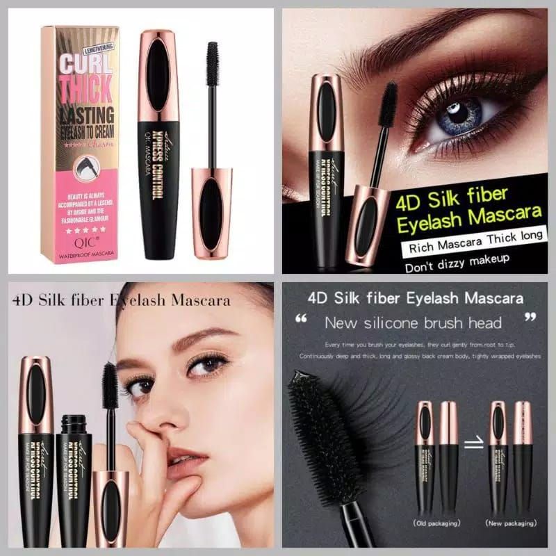 Bundara.id  Ko-333 long lasting &amp; waterproof Maskara Mascara 4D silk fiber eyelash Qic