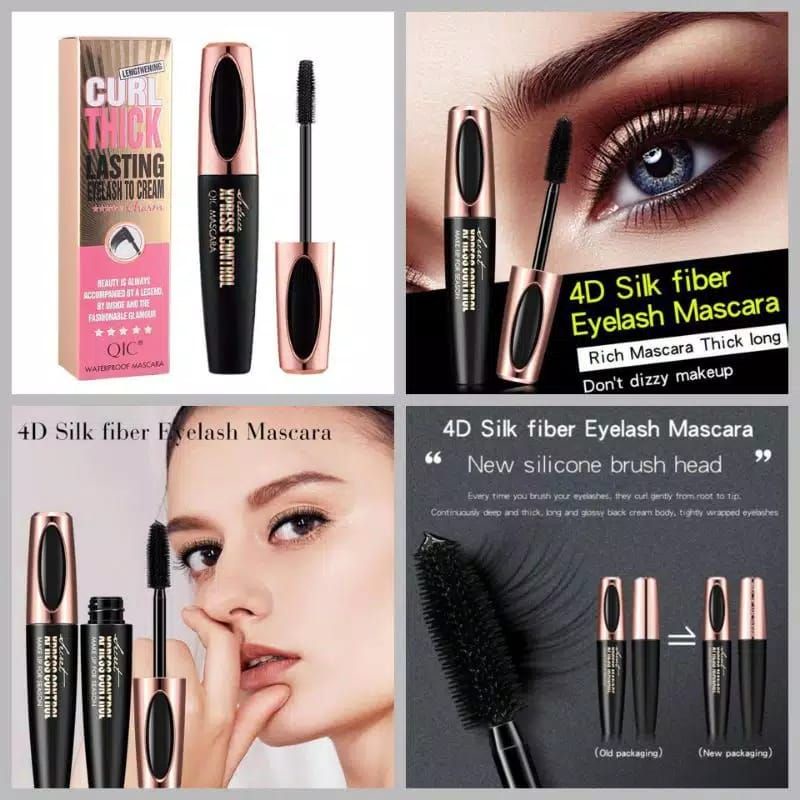 Medan Termurah long lasting &amp; waterproof Maskara Mascara 4D silk fiber eyelash Secret Macfee