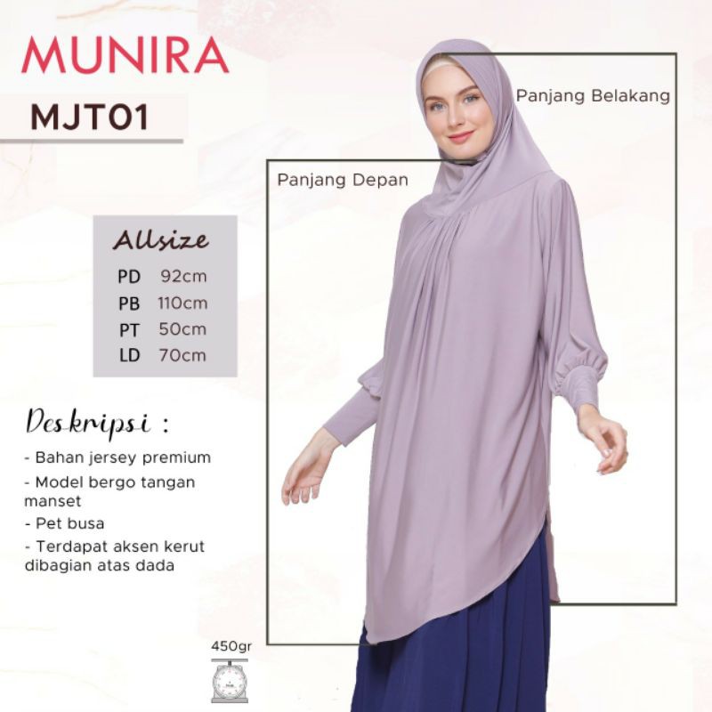 JILBAB MUNIRA BERGO LENGAN JILBAB TANGAN MJT 01