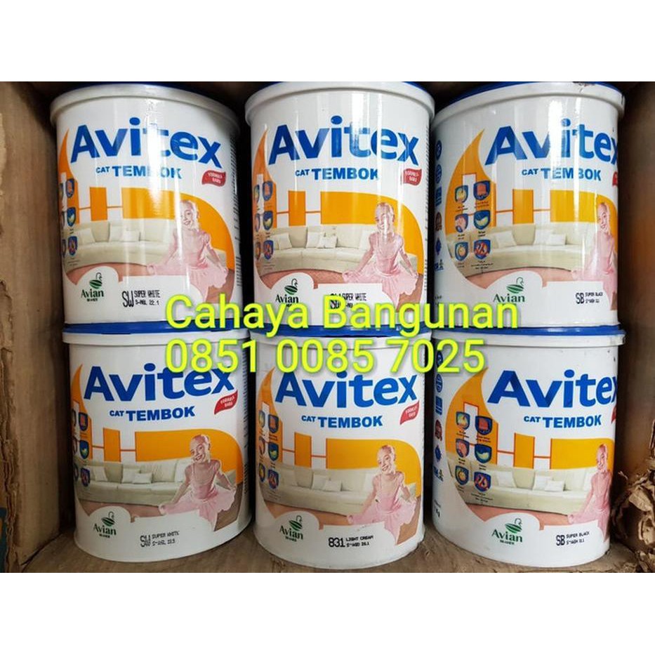AVITEX Emulsion Cat Tembok Kaleng Kecil 1Kg 1 Kg - Avian Paints par