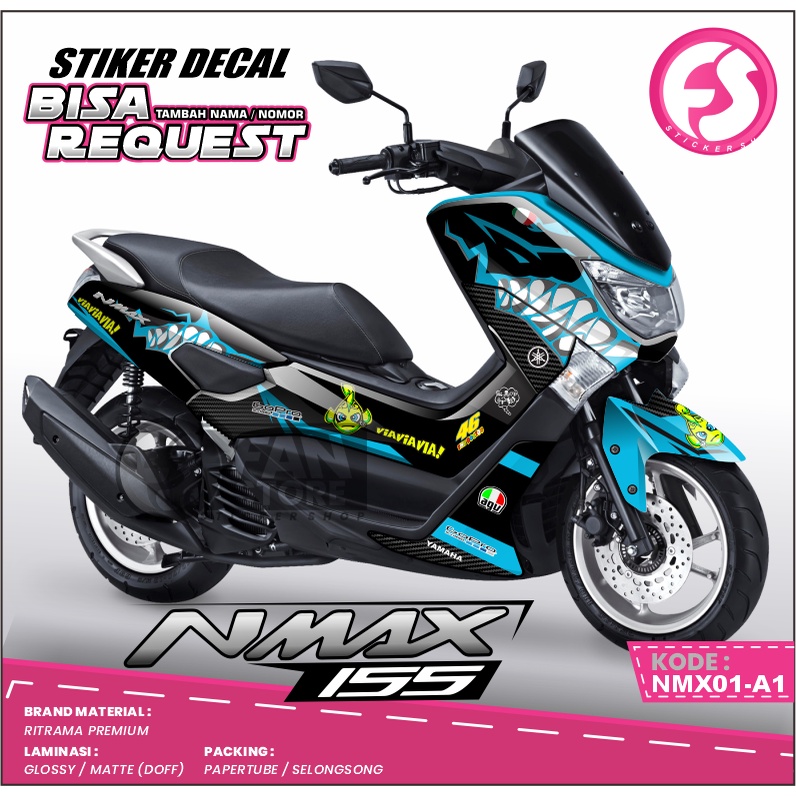 Stiker Dekal NMAX Full body - Decal Nmax FullBody HIU BIRU
