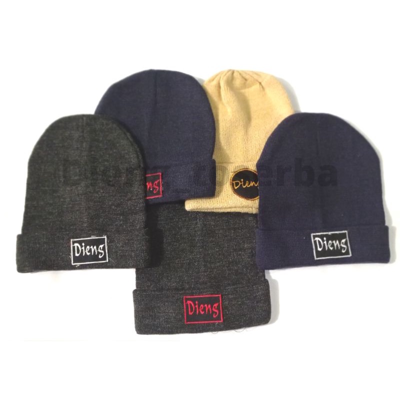 Kupluk Beanie Hat Short Rajut Dieng Topi Lipat Skate Pendek Tebal Pria Wanita Murah