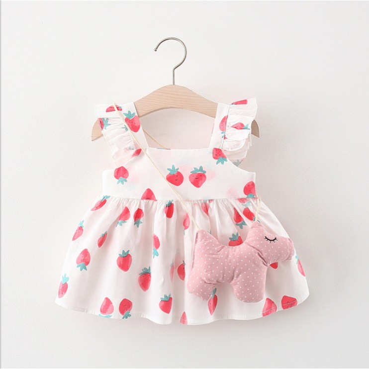 Dress bayi/baju dress anak /pakaian bayi anak perempuan &amp; aksesories tas boneka anjing cute banget