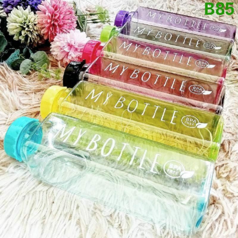 B ( B085 ) MY BOTTLE KOTAK TUTUP BULAT / BOTOL MINUM / KWALITAS TERBAIK /  TAHAN PECAH / HARGA GROSIR