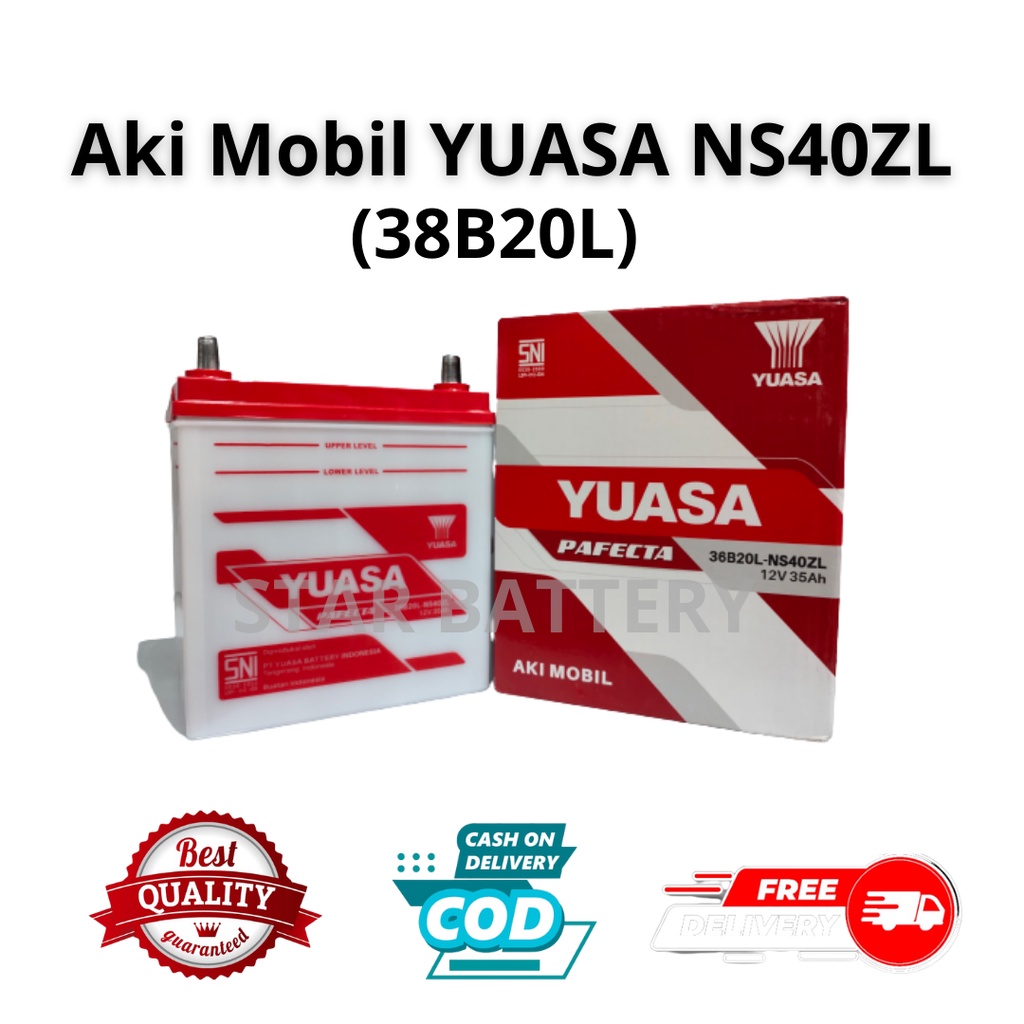 Jual Aki Mobil KIA Visto / Picanto Yuasa Battery NS40ZL (36B20L) Aki