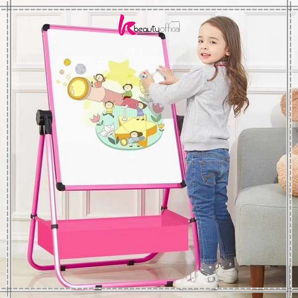 

bf35 KB-M133 Papan Tulis Anak Magnetic Multifungsi +Keranjang Drawing Board Anak 2 Sisi Black White