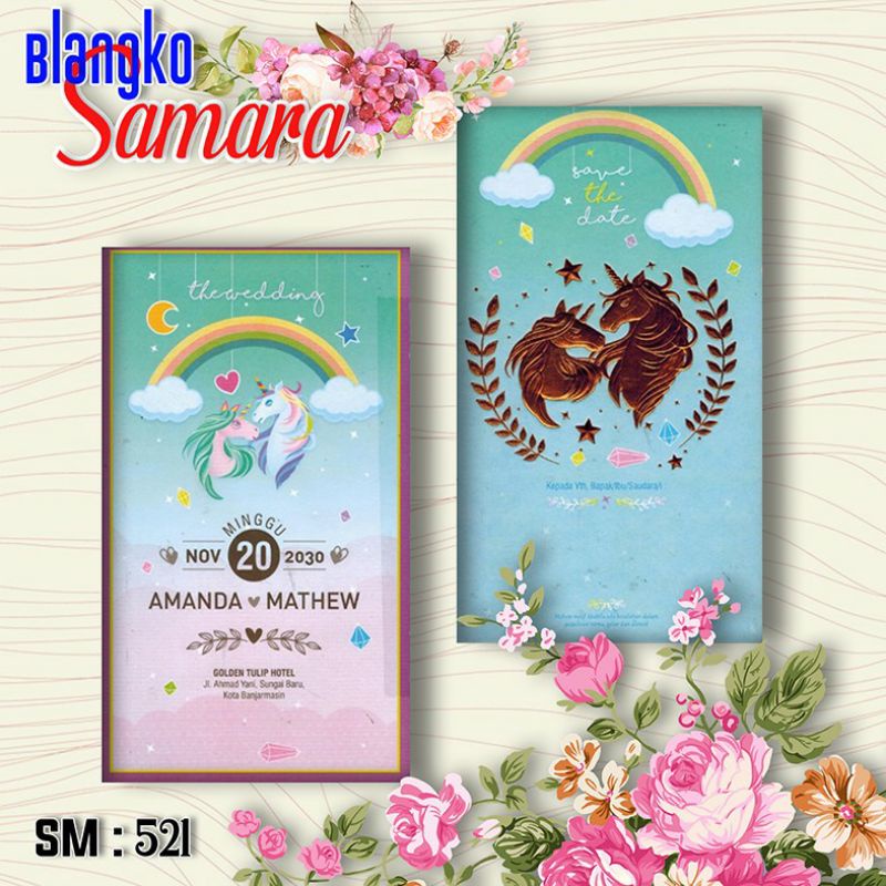 Blangko Undangan Samara 521/ Blangko Undangan Pernikahan/Ulangtahun/Khitanan/Dll