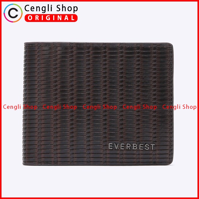 DOMPET KULIT PRIA EVERBEST ORIGINAL BRANDED ASLI COKLAT EM06