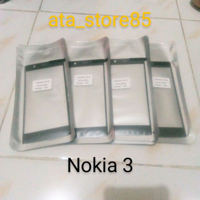 Kaca Depan Kaca LCD Nokia 3 | Nokia3 Touchscreen Glass LCD TS TC + Lem Oca Kering Original