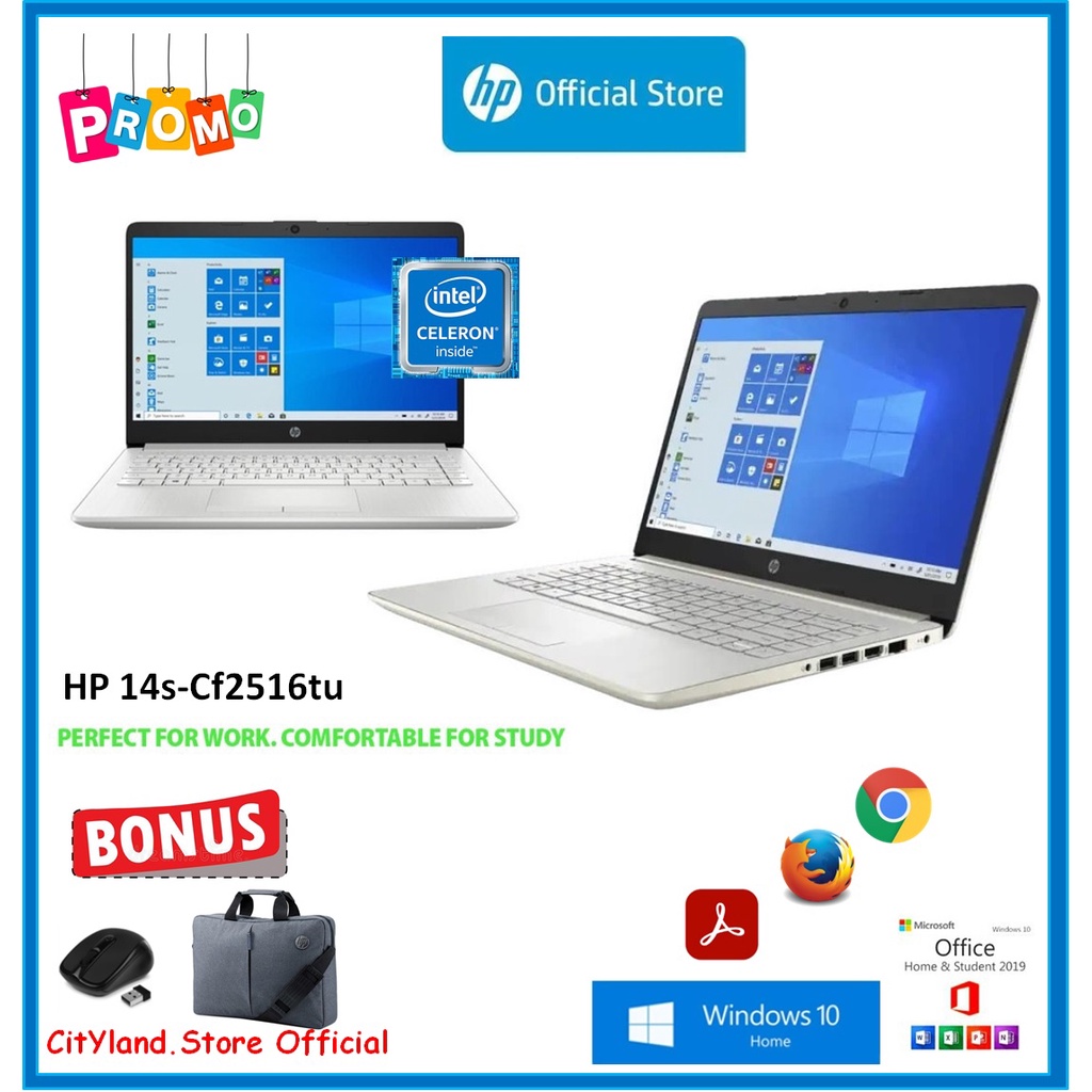 Laptop Hp 14s-Cf2516tu  Intel Celeron N4020 4GB/256GB SSD Windows 10 Home-1