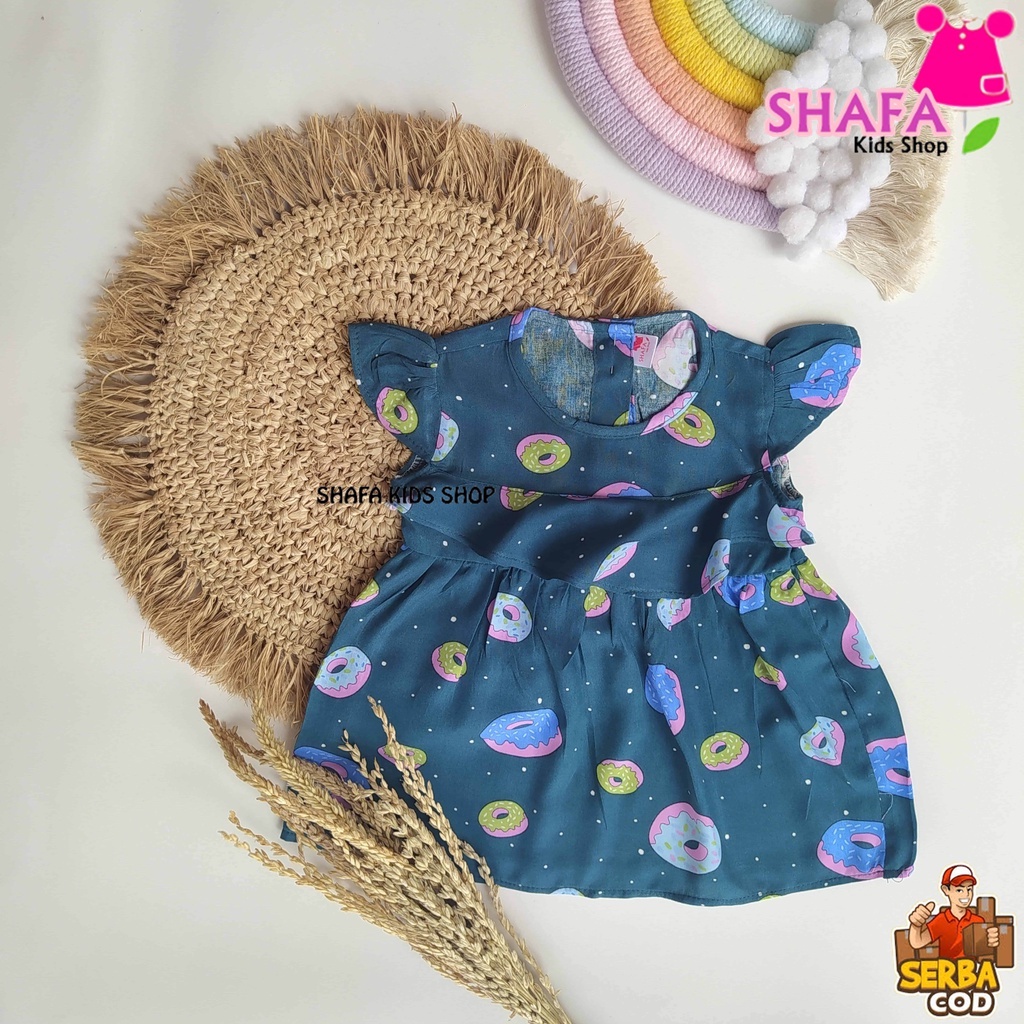 DRESS ANAK BAYI PEREMPUAN USIA 3 BULAN - 18 BULAN / BAJU PAKAIAN ANAK BAYI PEREMPUAN / NEWBORN / RAYON VISCOSE-XS0022