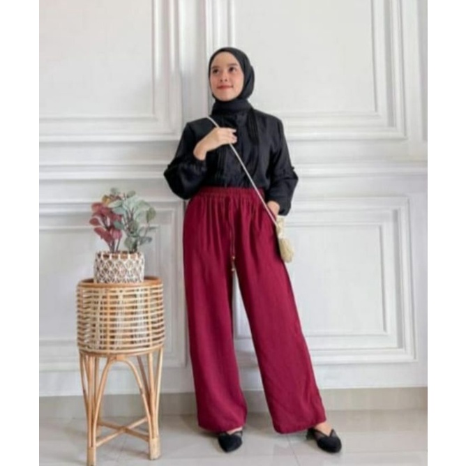 CELANA KULOT WANITA HIGH WAIST SHIRT Kulot wanita CRINKLE CEY air flow